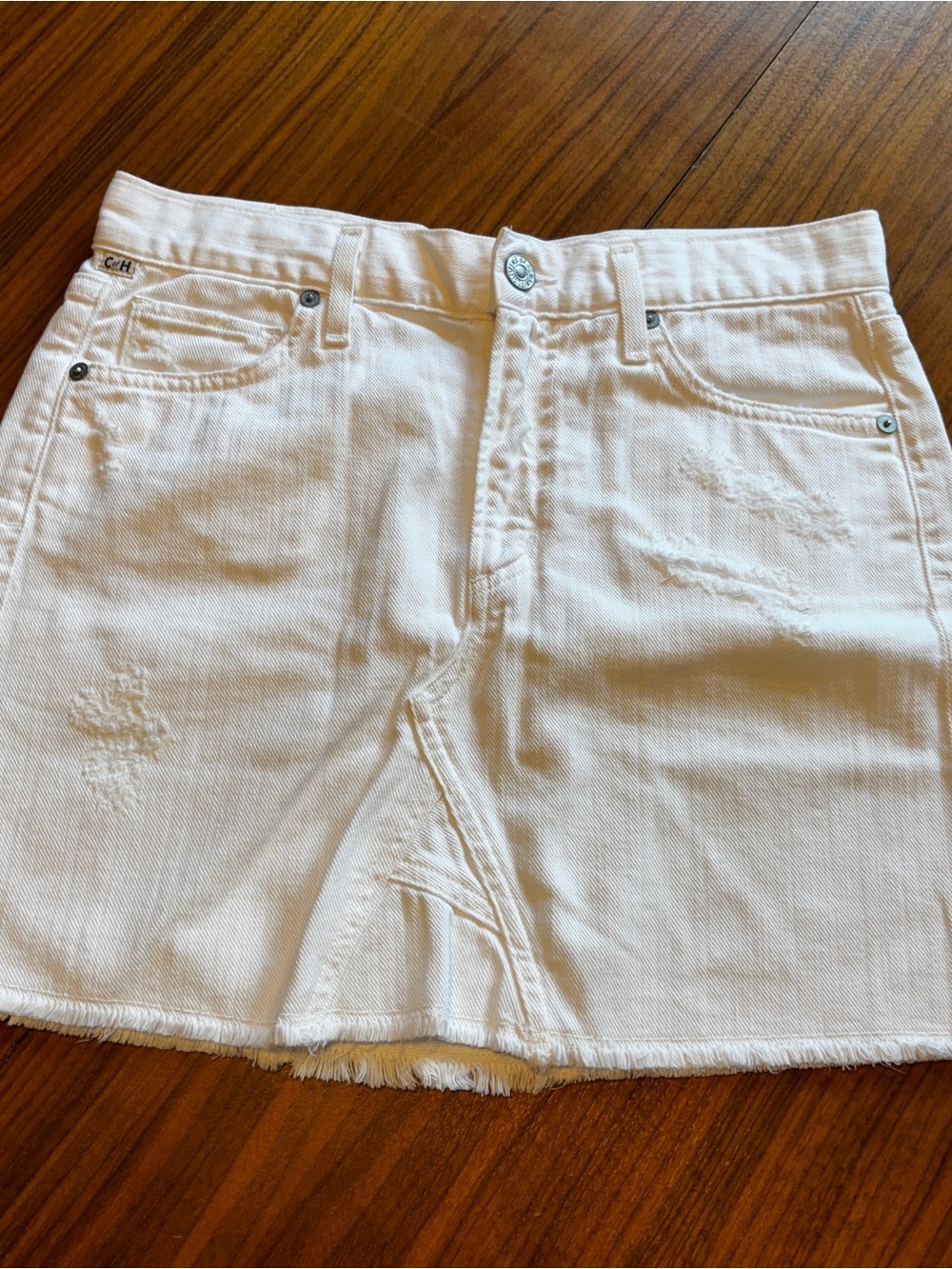 Citizens of Humanity premium vintage white denim miniskirt women’s size 2